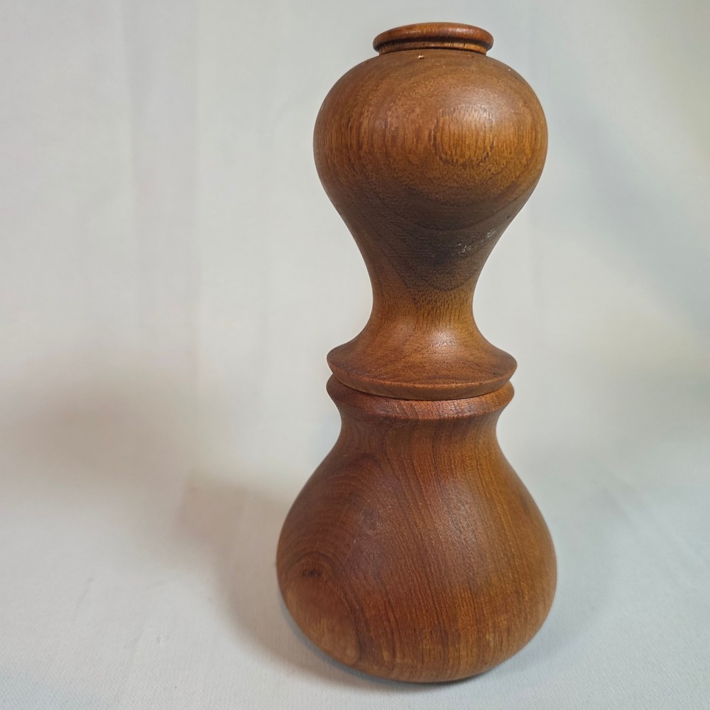 Vintage Dansk Teak Hourglass Pepper Mill Salt Shaker 890 Jens Quistgaard MCM